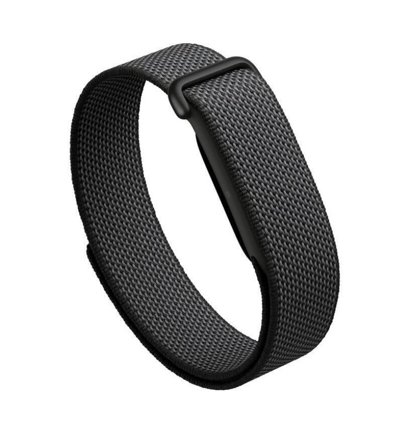 Black nylon fitness tracker band