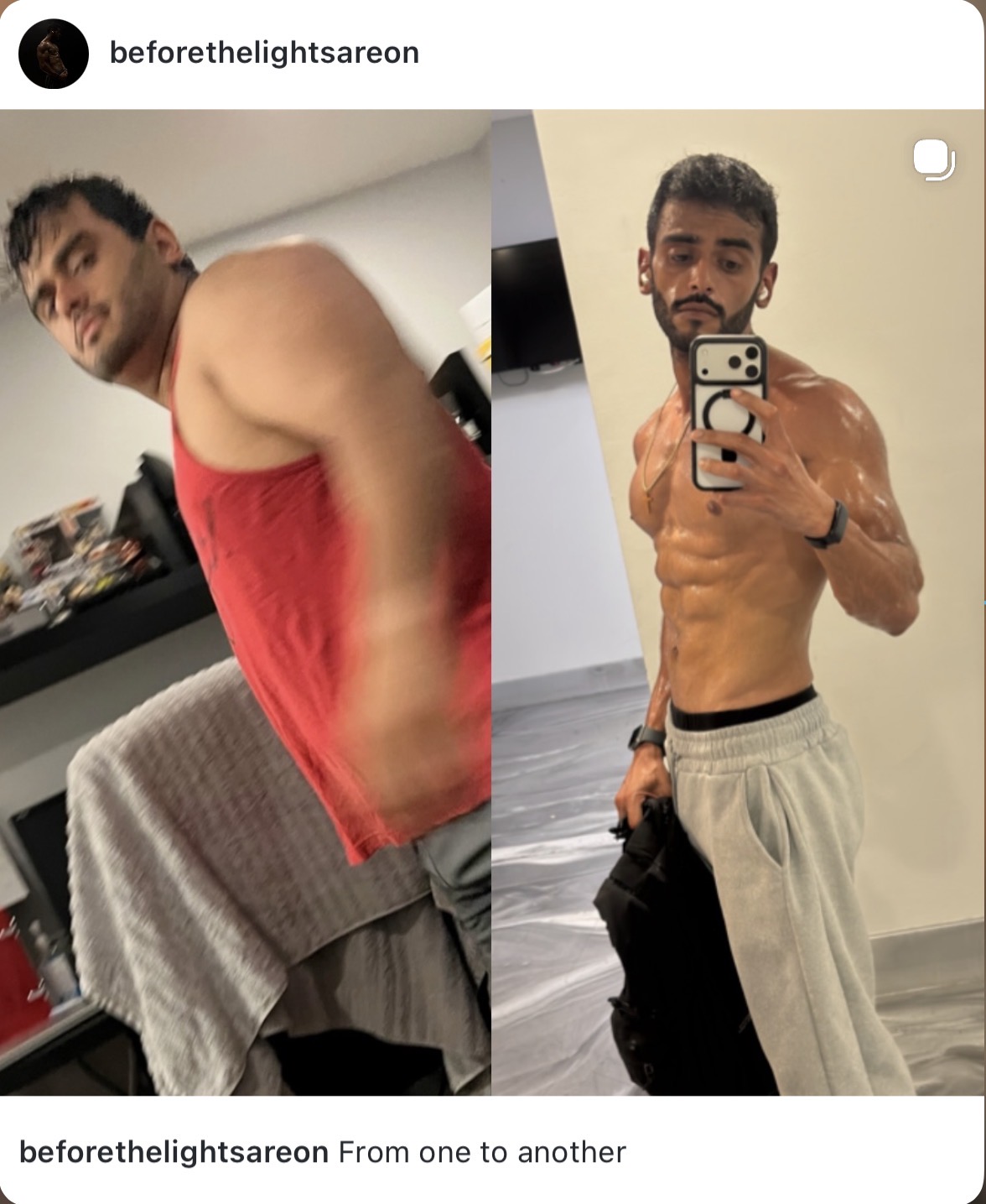 Client transformation shared on Instagram